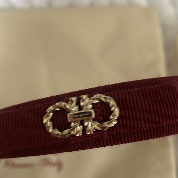 Ferragamo burgundy hair band - Picture 2 of 7